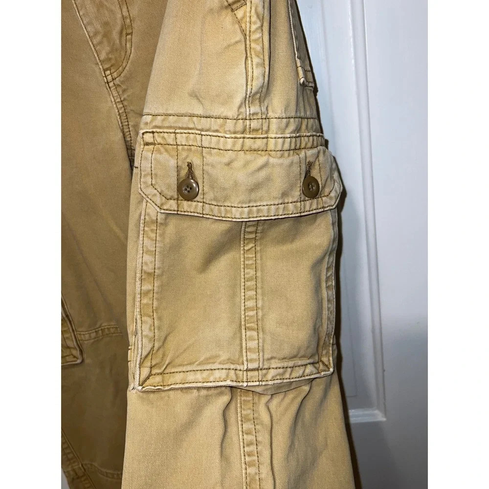 Urban Pipeline Mens Cargo Pants 34x32 Tan Khaki Cotton Straight Leg Y2K style